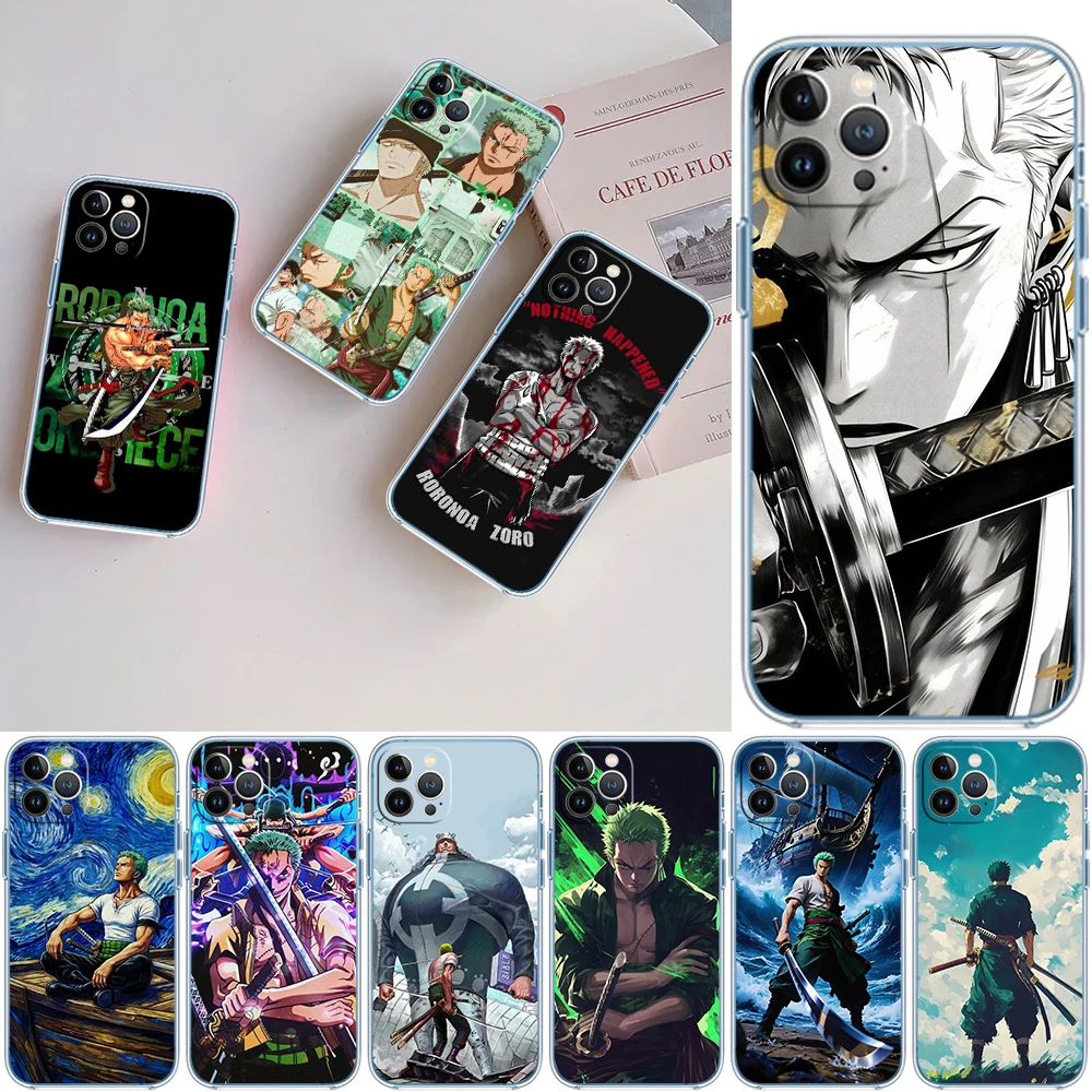 OH51 One Piece Zoro Soft Shell Transparent Phone Case for Samsung Galaxy A04 A04S A14 A23 A34 A54 M23 M33 M52 M53