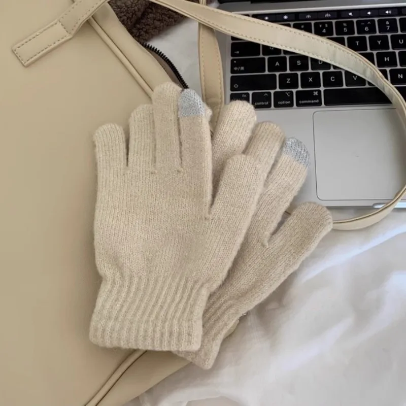 Gants en Peluche Épais et Chauds pour Écran Tactile, Accessoire Doux et Polyvalent pour Couple, Automne et Hiver