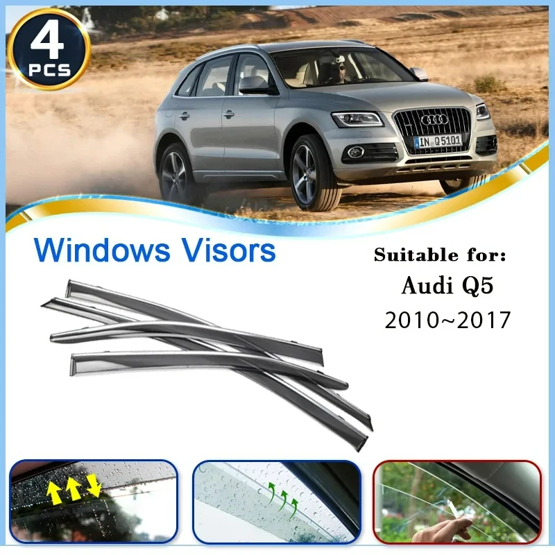 

Car Window Visors For Audi Q5 8R MK1 2010~2017 Deflectors Door Visor Weathershields Window Protectors Accessories 2014 2015 2016