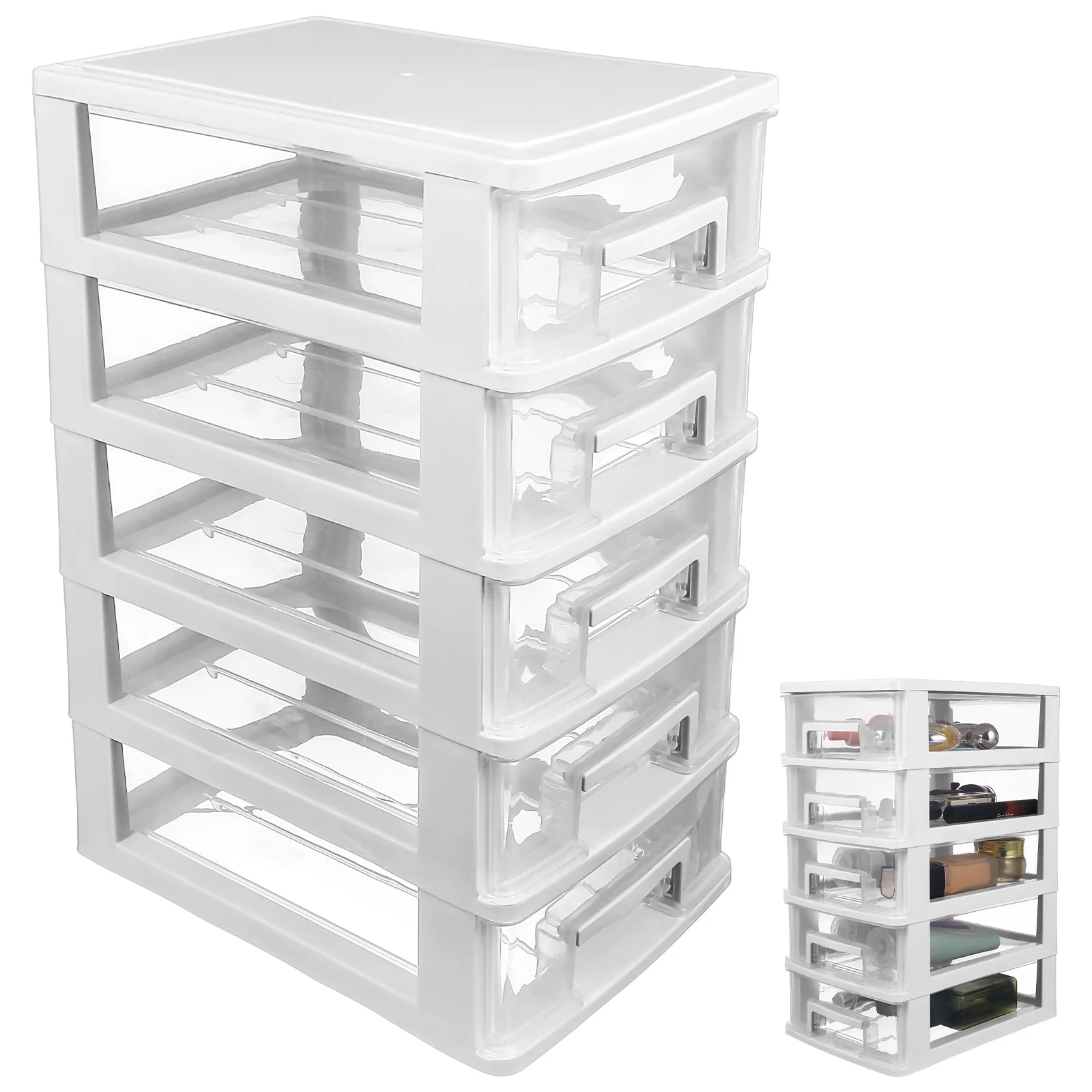

Drawer Storage Cabinet Organizer with Drawers Plastic Trash Can Office