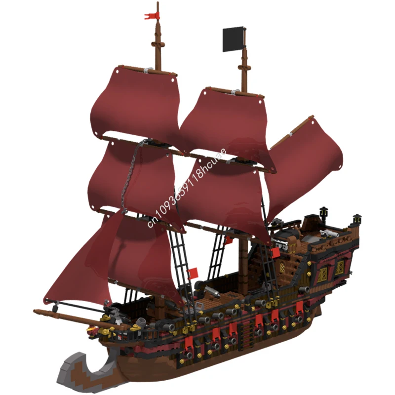 

2018 шт. MOC «Багровый воробь», пираты, строительные блоки, рождественский подарок, креативная модель «сделай сам», идеально подходит для детей