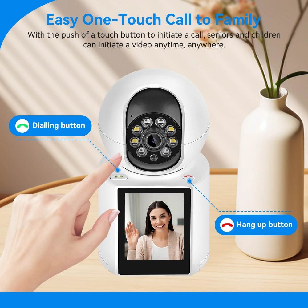 3MP WIFI Camera  Baby Monitor 2.8 inch Screen Two Way Audio Video Calling PTZ Wifi IP Camera ICSEE Smart Home Security Camera