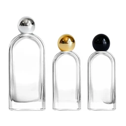 Spray bottle 30ml100ml bayonet transparent flat round glass perfume bottle women's repackaged portable spray Refillable Bottle