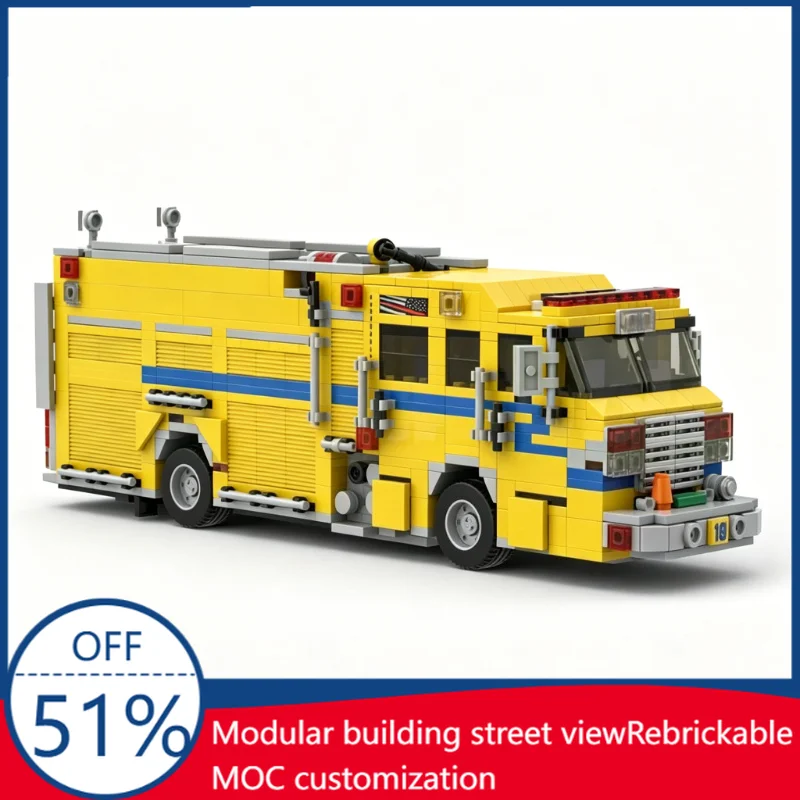 

NEW 1445PCS Fire Engine Rescue Truck Vehicle Building Blocks Model Custom Puzzle DIY Educational Toy Gift for Kids Boys Birthday