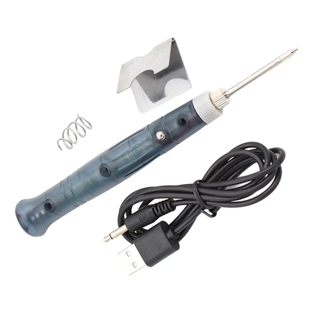 Compact Cordless Soldering Iron Kit Rechargeable Welding Tool with Stainless Steel Tip for on the Go Electronics Repair