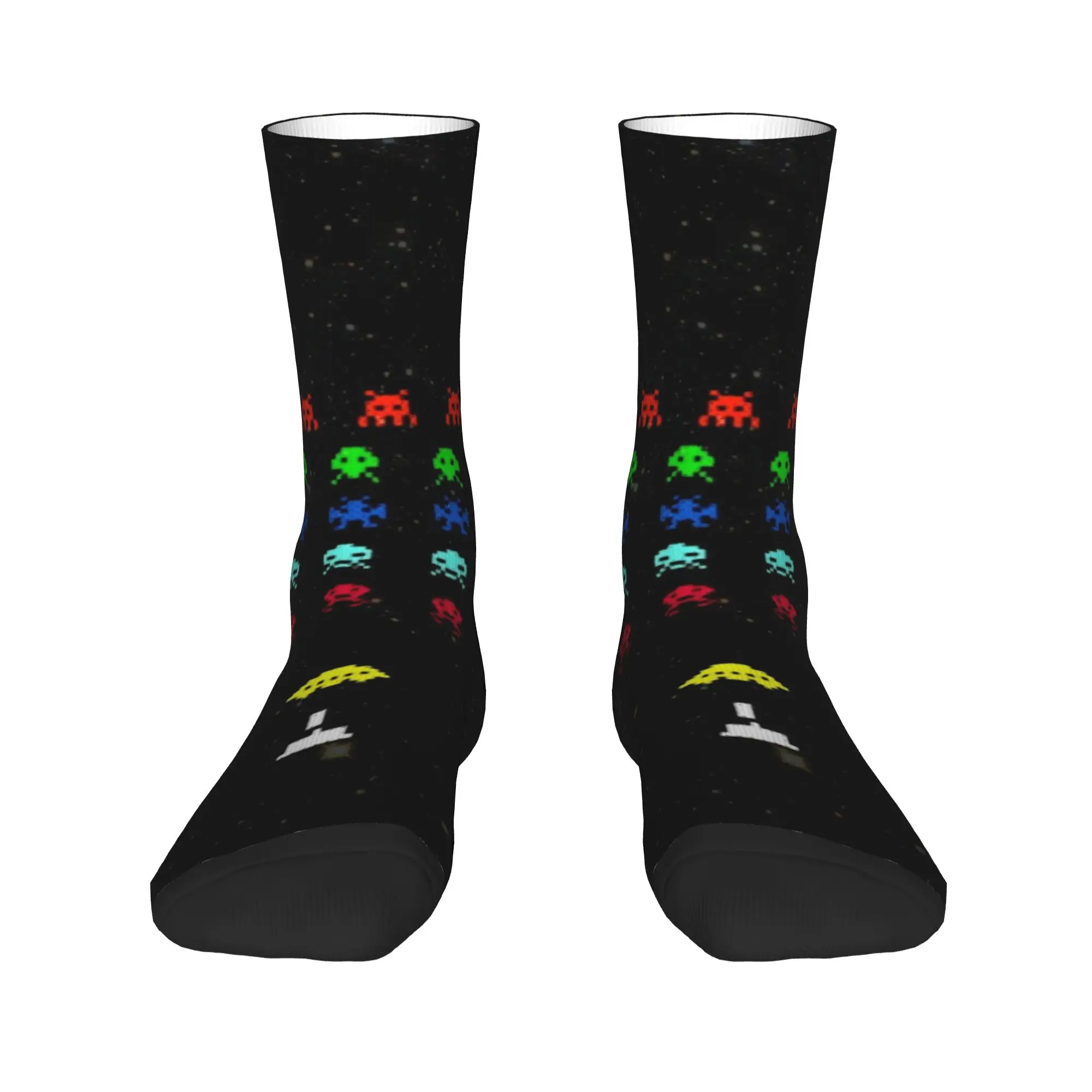 Space Invaders Stockings  Graphic Harajuku Socks Autumn Anti Skid Socks Adults Men Outdoor Soft Socks