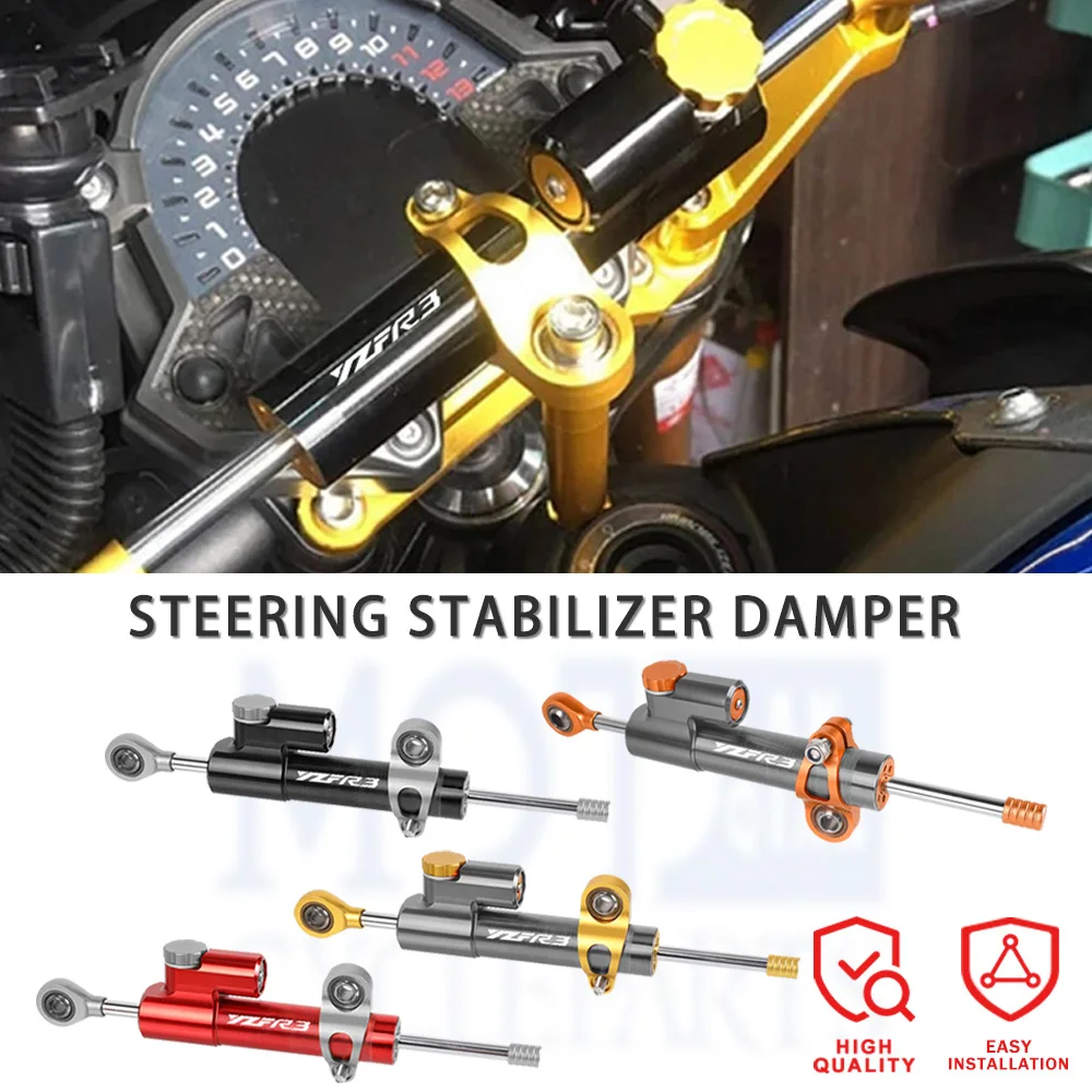 

Universal Motorcycle CNC Adjustable Steering Damper Stabilizer For YAMAHA YZF R3 YZF-R3 YZFR3 2015-2021 2022 2023 2024 2025 2026