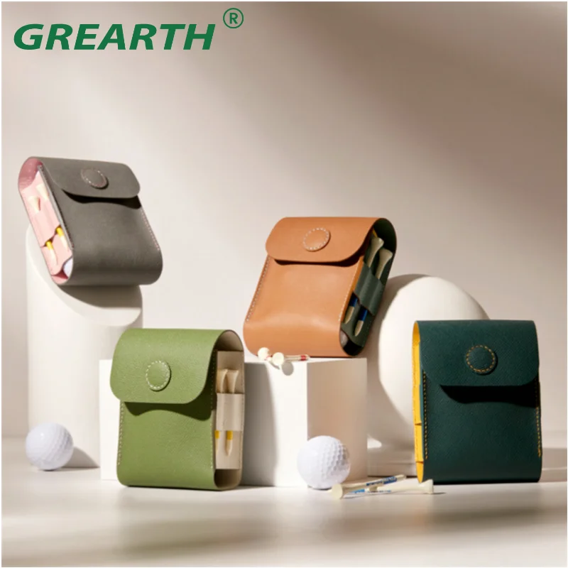 Golf Ball Bag Rangefinder MagneticCase Instrument Shockproof Waterproof Diastimeter Leather Case Golf Portable Waist Storage Bag