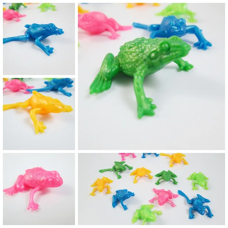 

10 Pcs Novelty Funny New TPR Frog Animal Model Decompression Toys Simulation Frog Soft Elastic Prank Venting Toy Kids Prank Toys