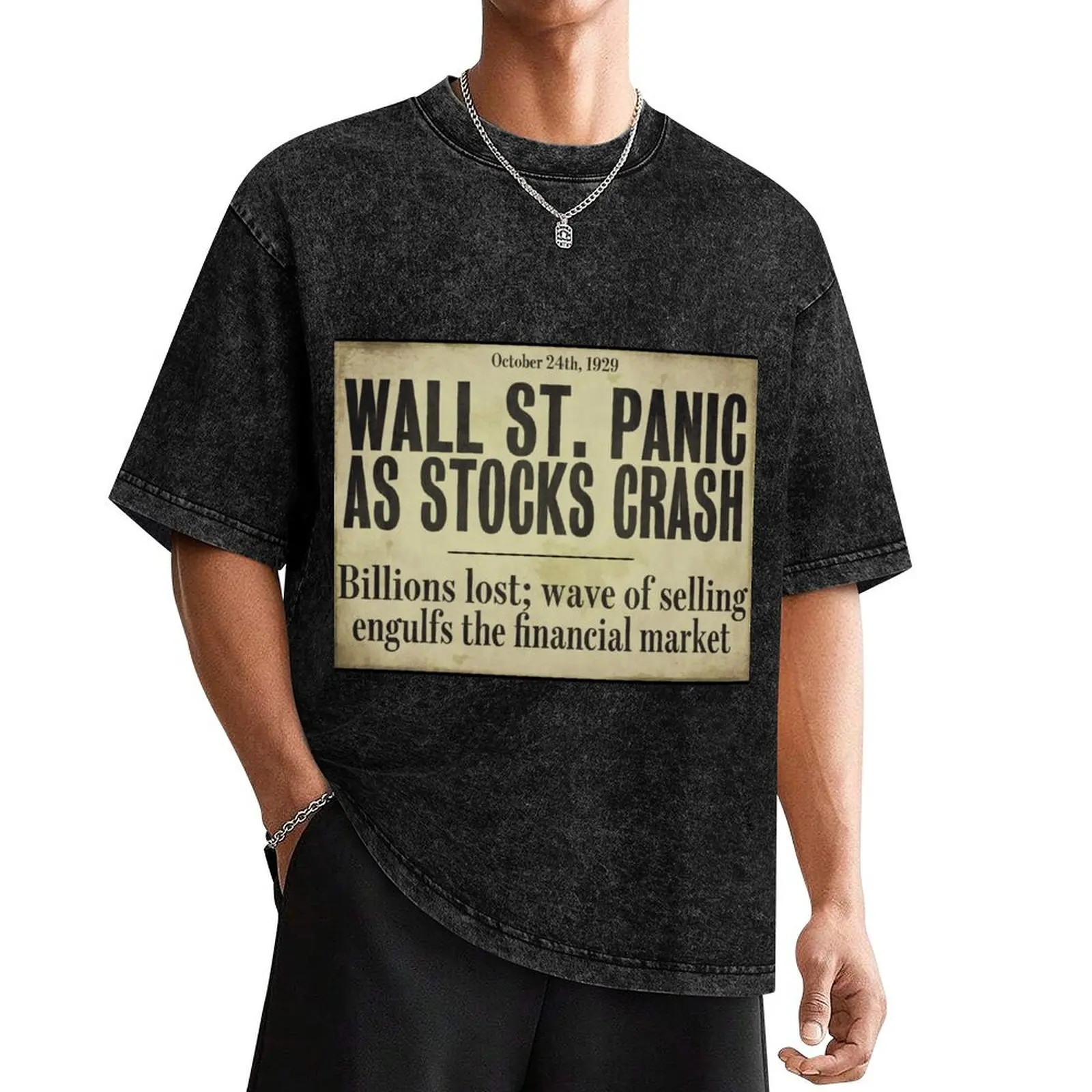 

1929 Wall Street Stock Market Crash T-Shirt summer tops plus size tops men t shirts high quality