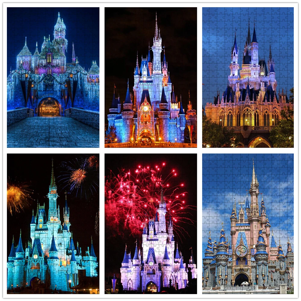 

Disney Castle Jigsaw Puzzle 1000 Pieces Assembling Puzzles Educational Stress Relief Game Toy for Kids/adults Christmas Gift