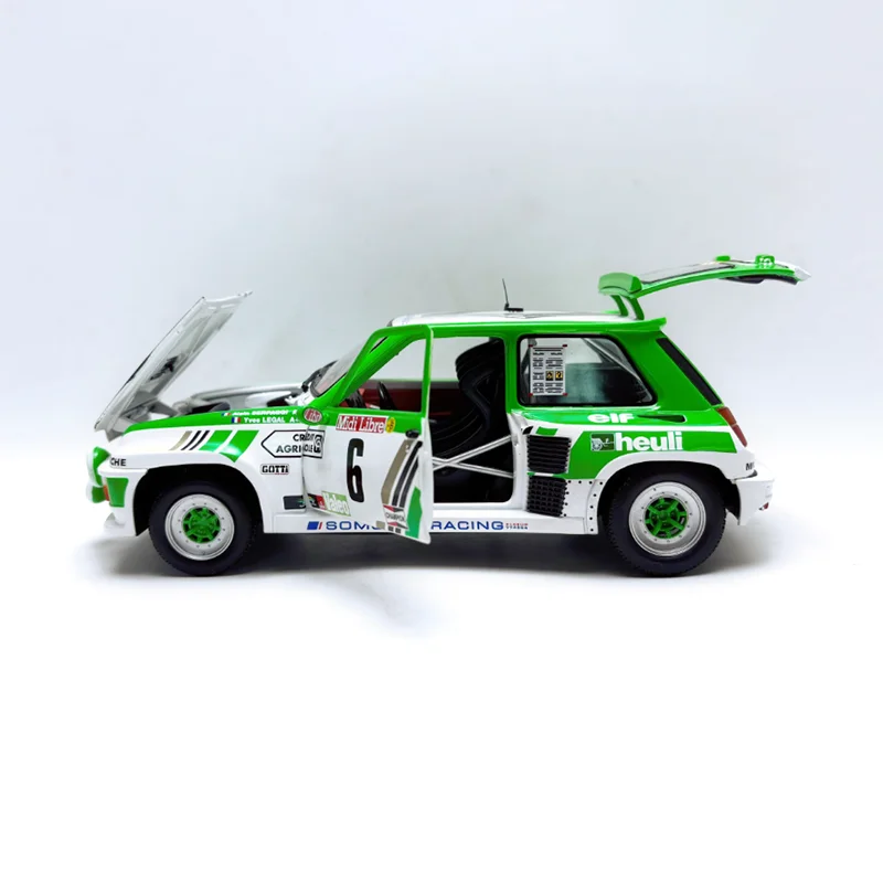 SOLIDO Diecast escala 1:18 R5 TURBO 1985 modelo de coche de simulación de aleación colección clásica para adultos decoración regalo pantalla estática
