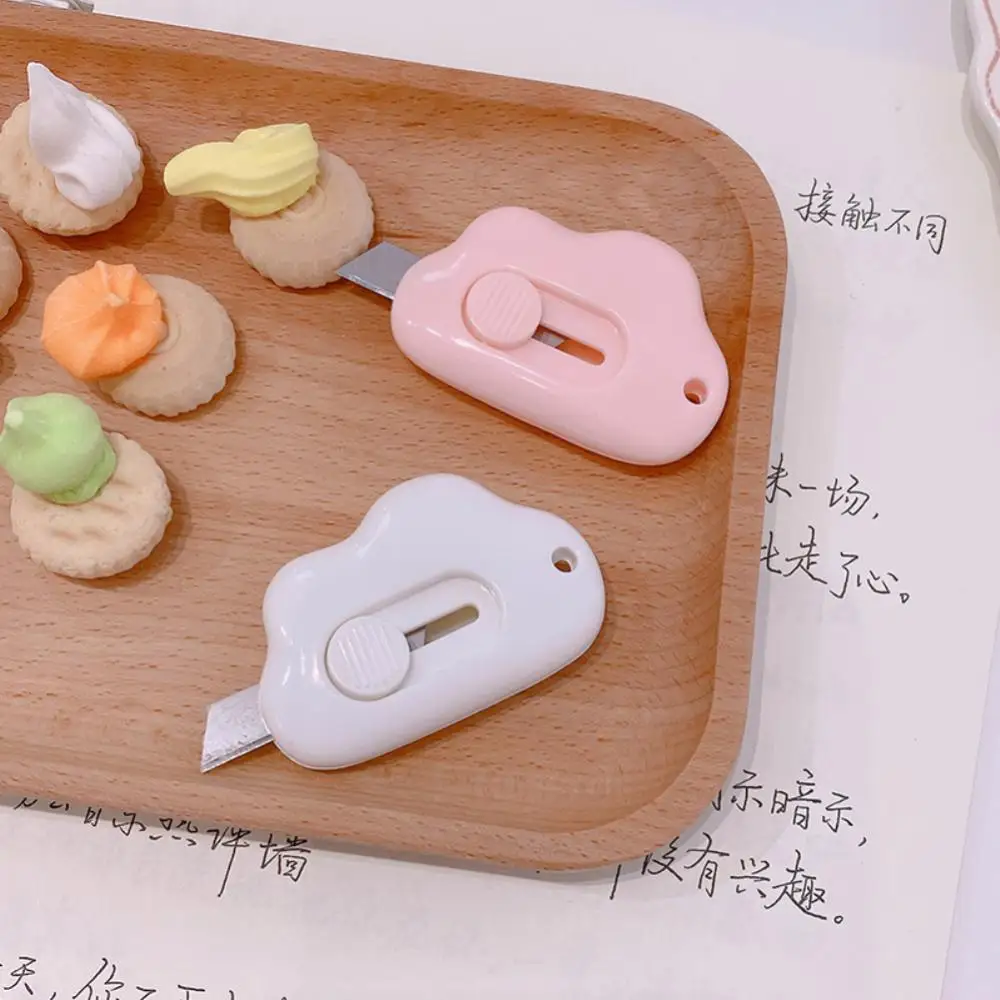Cute Rabbit Cloud Color Mini Portable Utility Knife Paper Cutter Cutting Paper Razor Blade Office Stationery Cutting Supplies