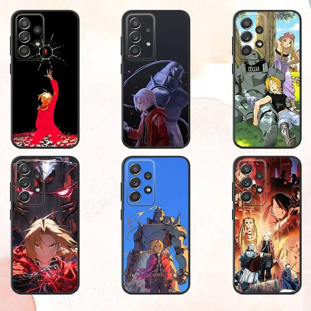 

F-Fullmetal A-Alchemist Phone Case For Samsung S25,S24,S21,S22,S23,S30,Ultra,S20,Plus,Fe,Lite,Note,10,9,5G Black Cover