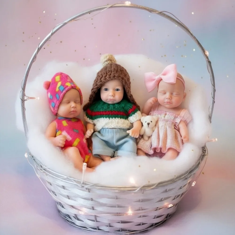 

A️X Мини-силиконовая Bebe Reborn для девочек или мальчиков, ручная работа Bebe Sof Touch, кукла для новорожденных для детей, подарки на день рождения