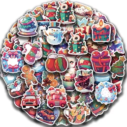 50pcs New Year Merry Christmas Stickers Santa Claus Snowman Children Gift Decal Skateboard Suitcase Sticker for Kids﻿