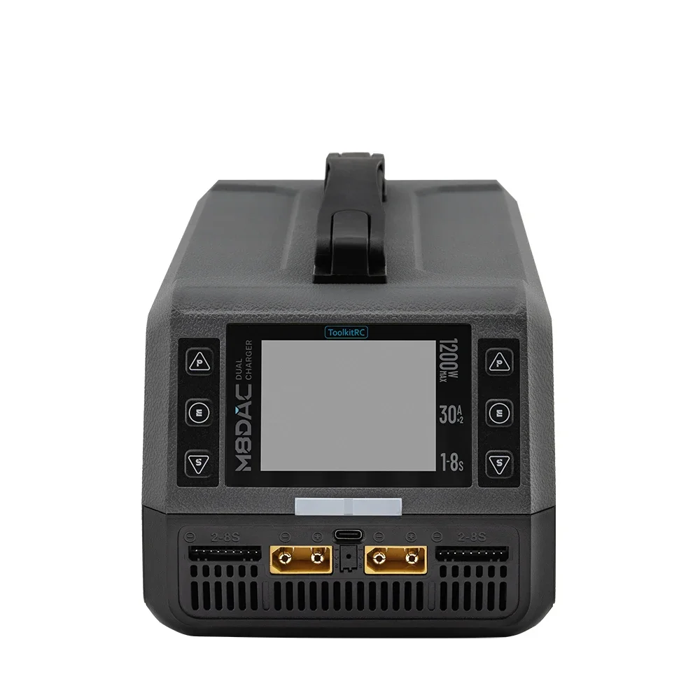 ToolkitRC M8DAC 2-Channel Smart Balance Charger AC1200W 50A/30A Support 1-8S LiPo for FPV Drone 1/5 1/6 RC Car