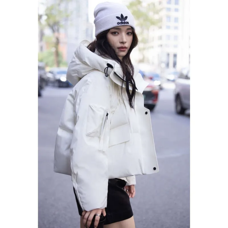

Women Winter Elegant Sweet Zipper Pocket Cotton Clothes Loose Premium Niche Design Sense Short Thickened Small Practical Casual
