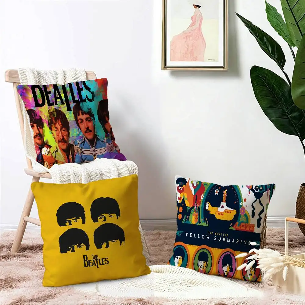 Rock The Beatles Cushion Cover Decorative Pillow Sofa Home Decor case pillow cases