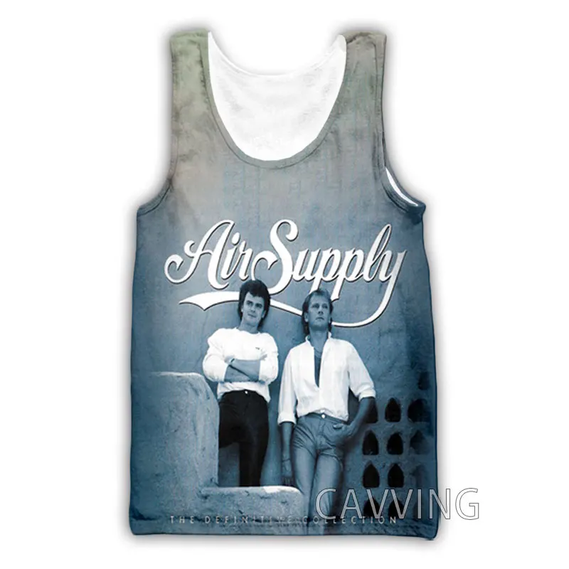 

New Fashion Women/Men's 3D Print Air Supply Rock Tank Tops Harajuku Vest Summer Undershirt Shirts Streetwear