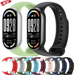 Official Silicone Strap for Xiaomi Mi Band 10 9 8 Sports Comfortable Bracelet Wristband Replaceable Mi Band 9 8 Belt Accessories
