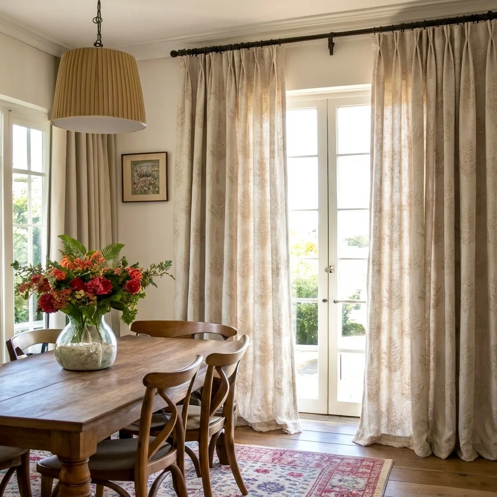 1PC Luxurious European Style Embroidered Curtain, Coffee Color Window Sheer Drapery, Elegant Relief Fabric, 1 Piece High-End Hom