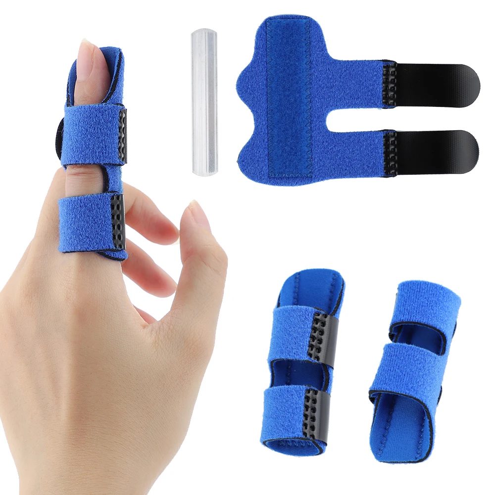 

1Pcs Pain Relief Aluminium Finger Splint Fracture Protection Brace Corrector Support With Fixed Tape Bandage