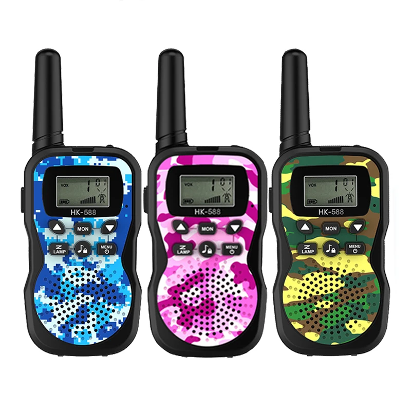 2 Pack Kids Walkie Talkies, 3KM Two Way Voice Radio, Suitable for Boys and Girls Ages 3-12, Outdoor Adventure Camping Hiking Toy