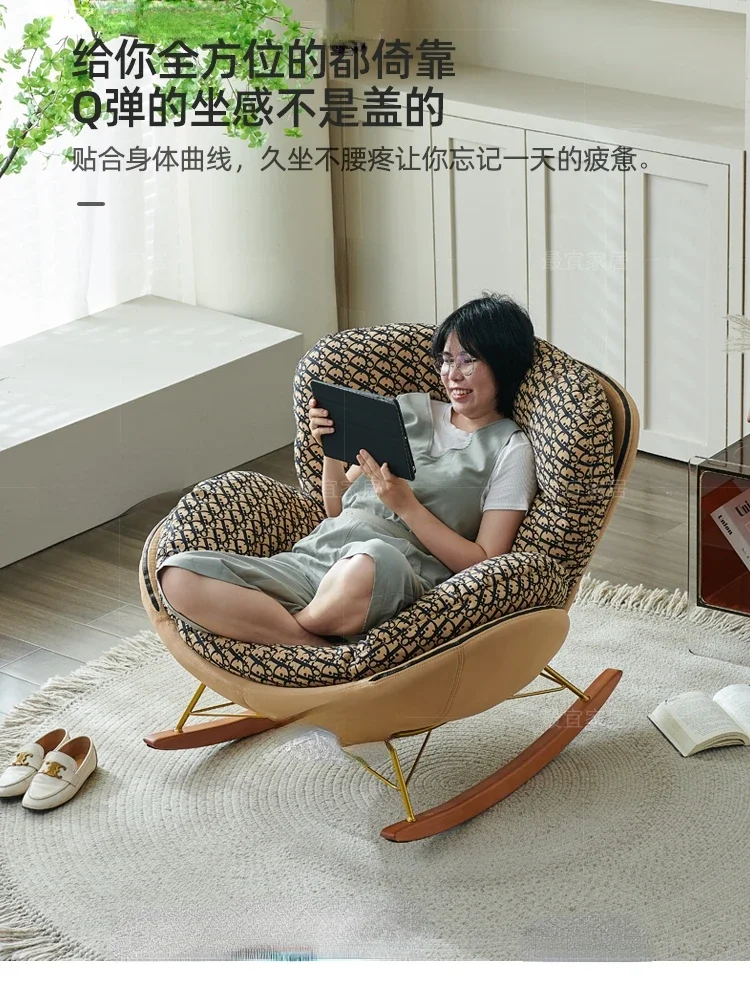 Mecedora reclinable individual para el hogar, sillón perezoso para balcón