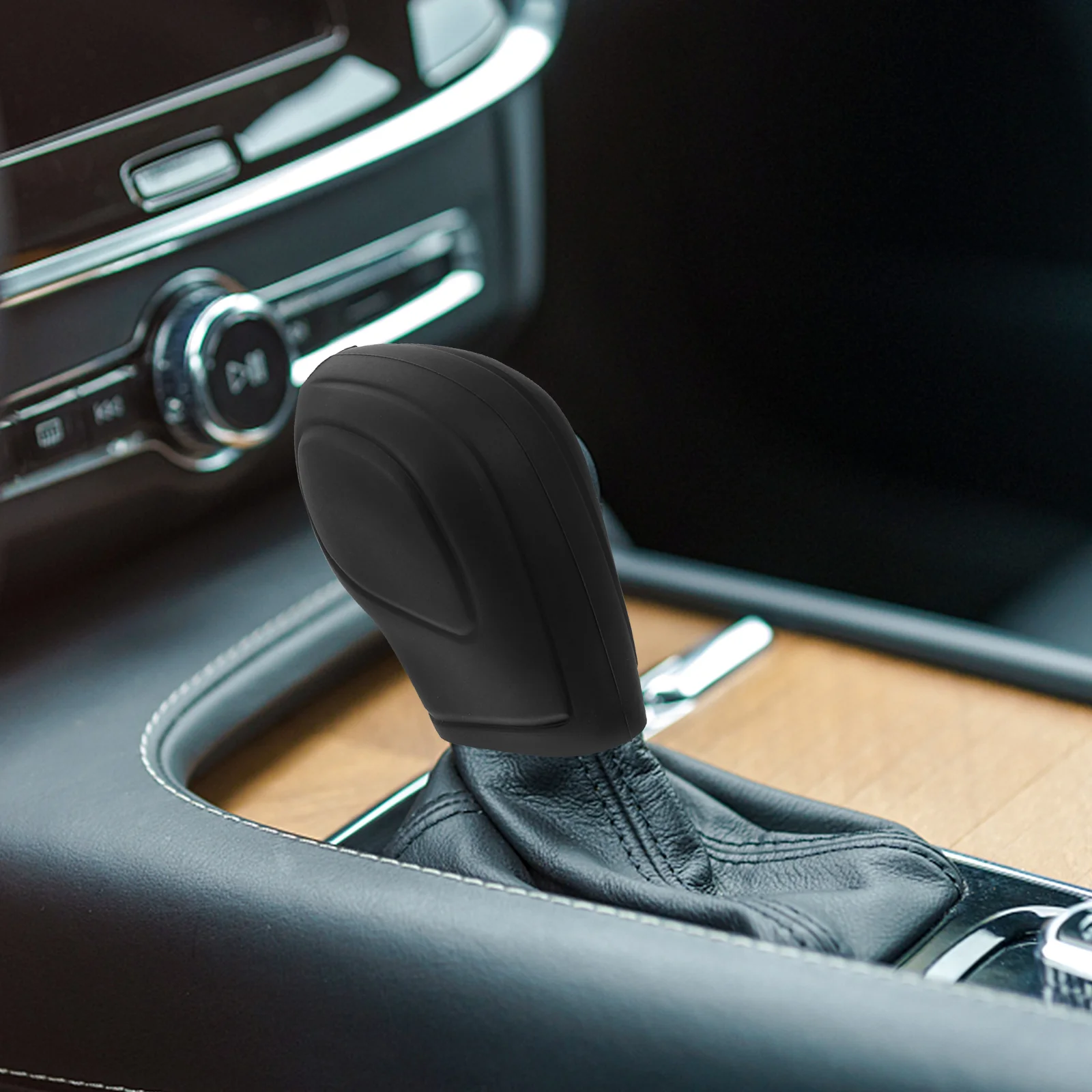 

2pcs Silicone Gear Shift Covers Anti-Slip Car Knob Protectors Durable Lightweight Easy Install Comfortable Grip Modern