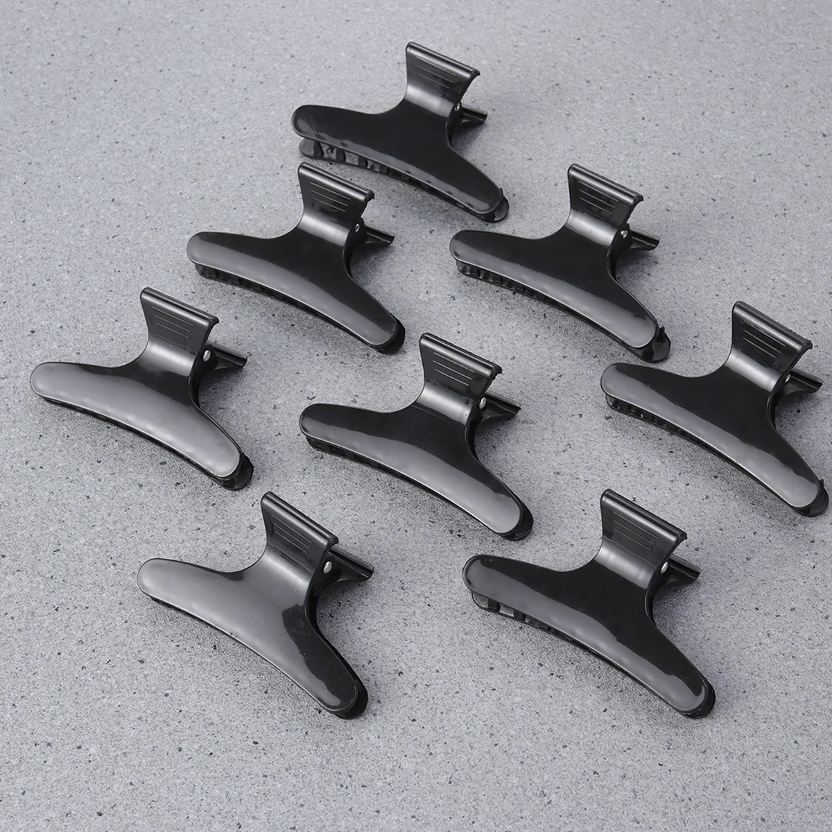 

8PCS Clamps Non-slip Chic Styling Claw Hair Clips for Hair Salon (Black) salon clips hair salon clips