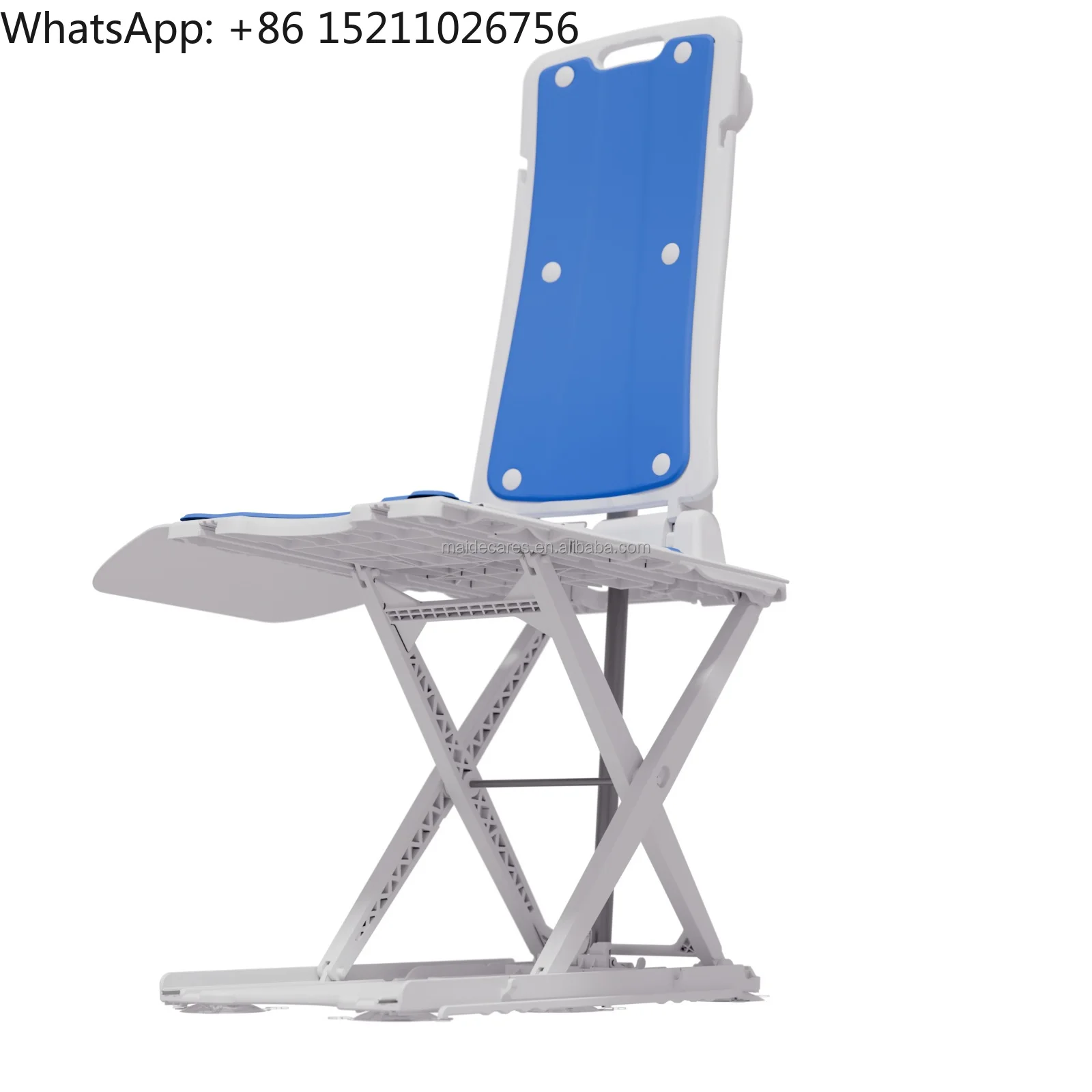 Medical Shower Chair With Tilting Function IP68 Waterproof Certification Aluminum Alloy Frame for Elderly People Users 140kg