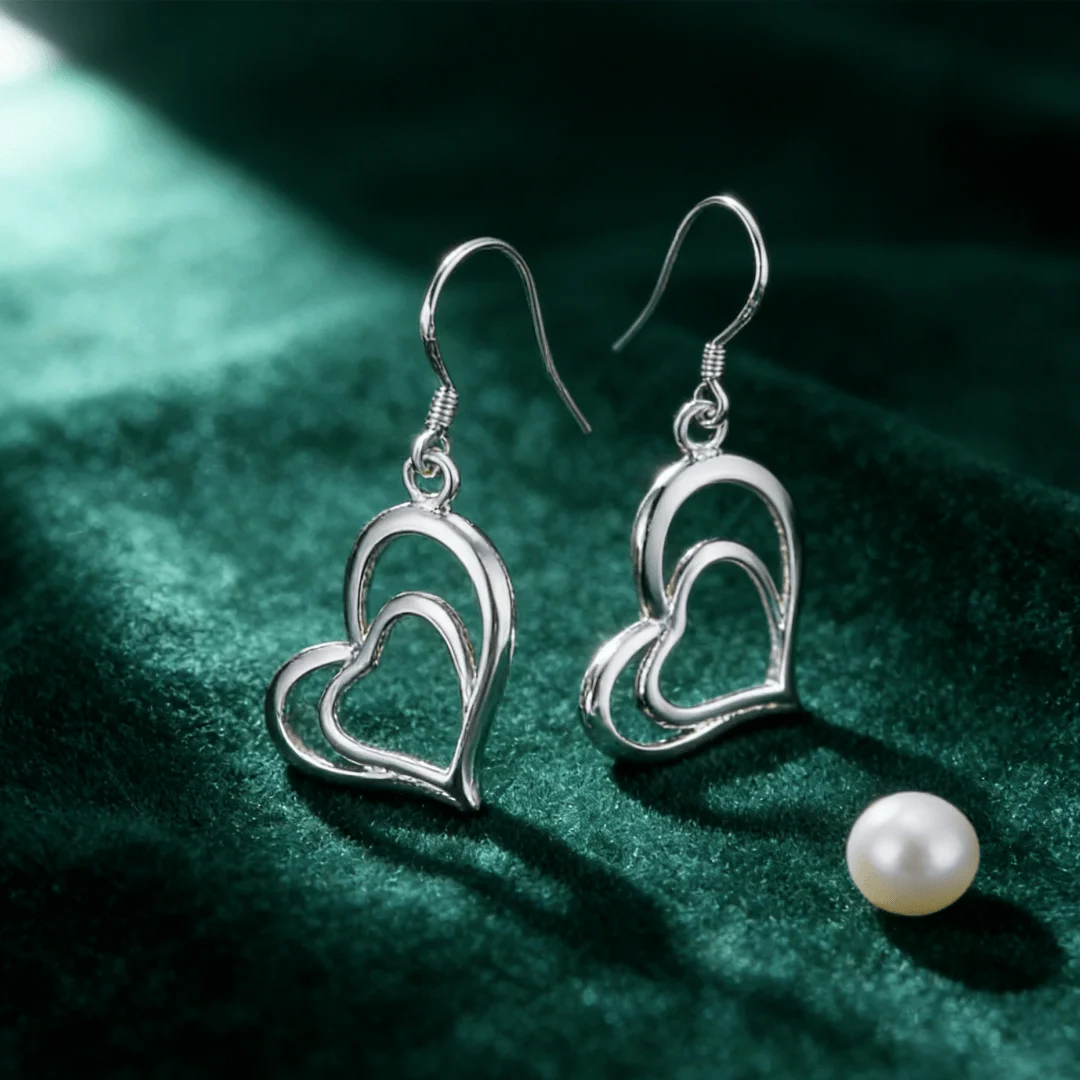 Special love heart Earrings for Women 925 Sterling Silver fashion party wedding Jewelry Couple gift Trendsetter recommendation