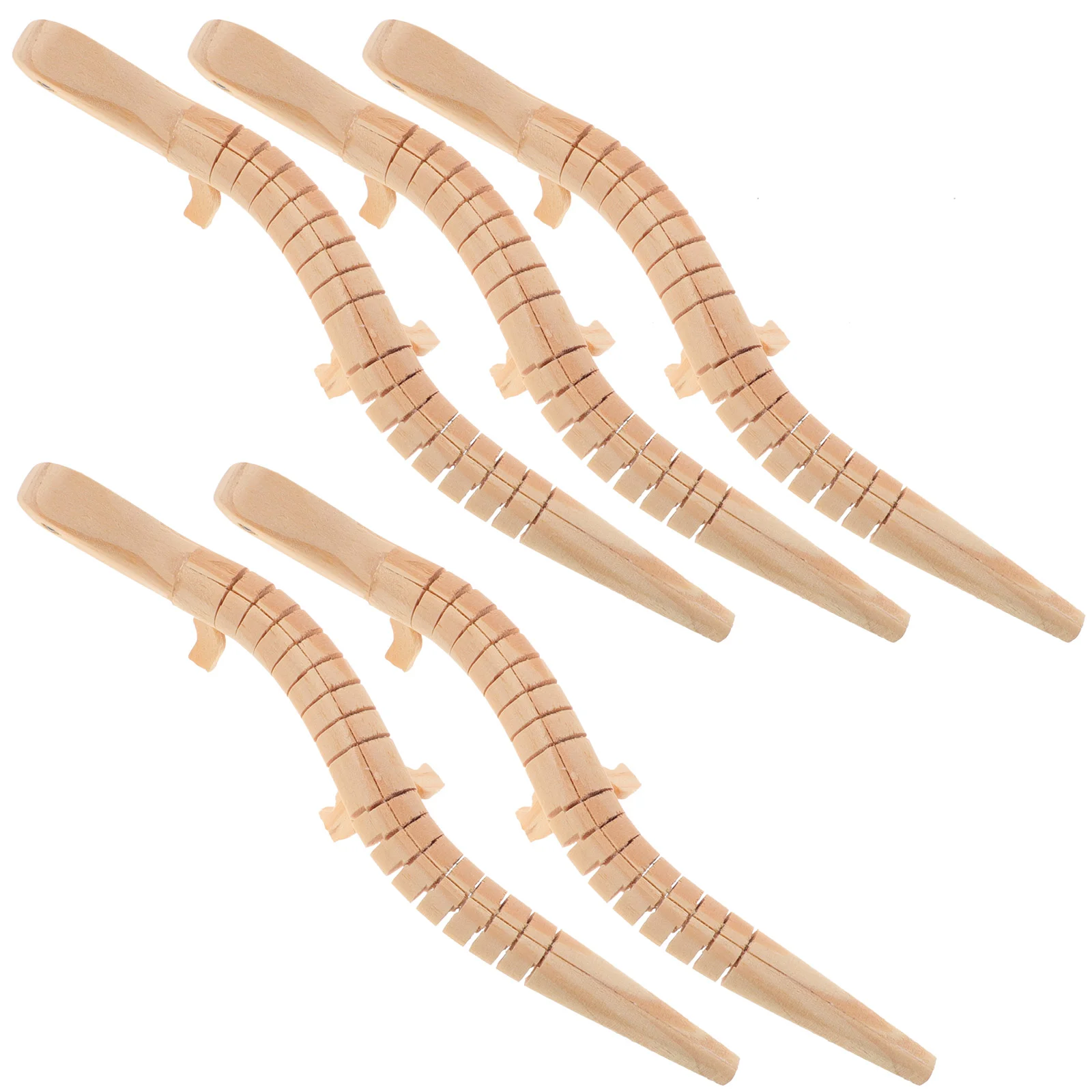 

5 Pcs Lizard Model for Kids Vivid Sensory Toy Crafts Balcony Decor Wooden DIY Wiggle Compact