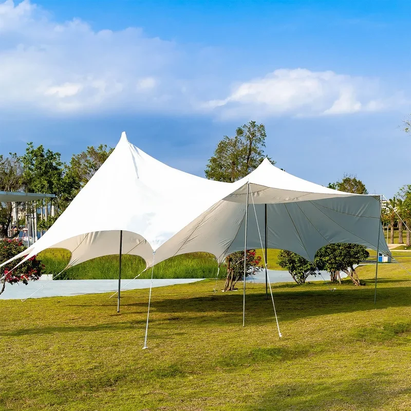 Pengcheng Outdoor Large A Frame Living Room Double Peak Dome Canopy Thickened Campground Vinyl Sunshade Shelter