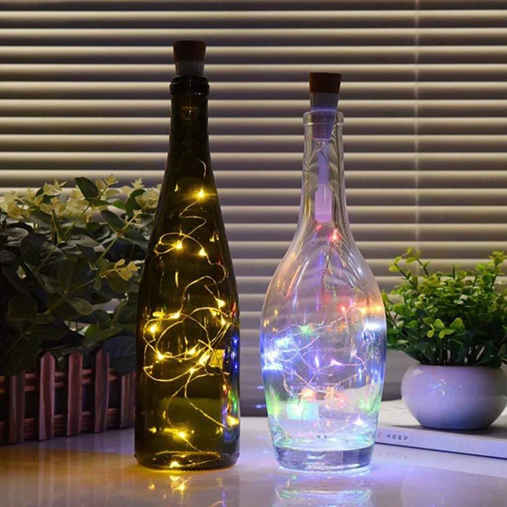 20 LEDs Korkflasche Lichterkette USB wiederaufladbar Weihnachtsgirlande Lichterkette für Schlafzimmer Zimmer Zuhause Hochzeit Party Dekoration – Detail 9