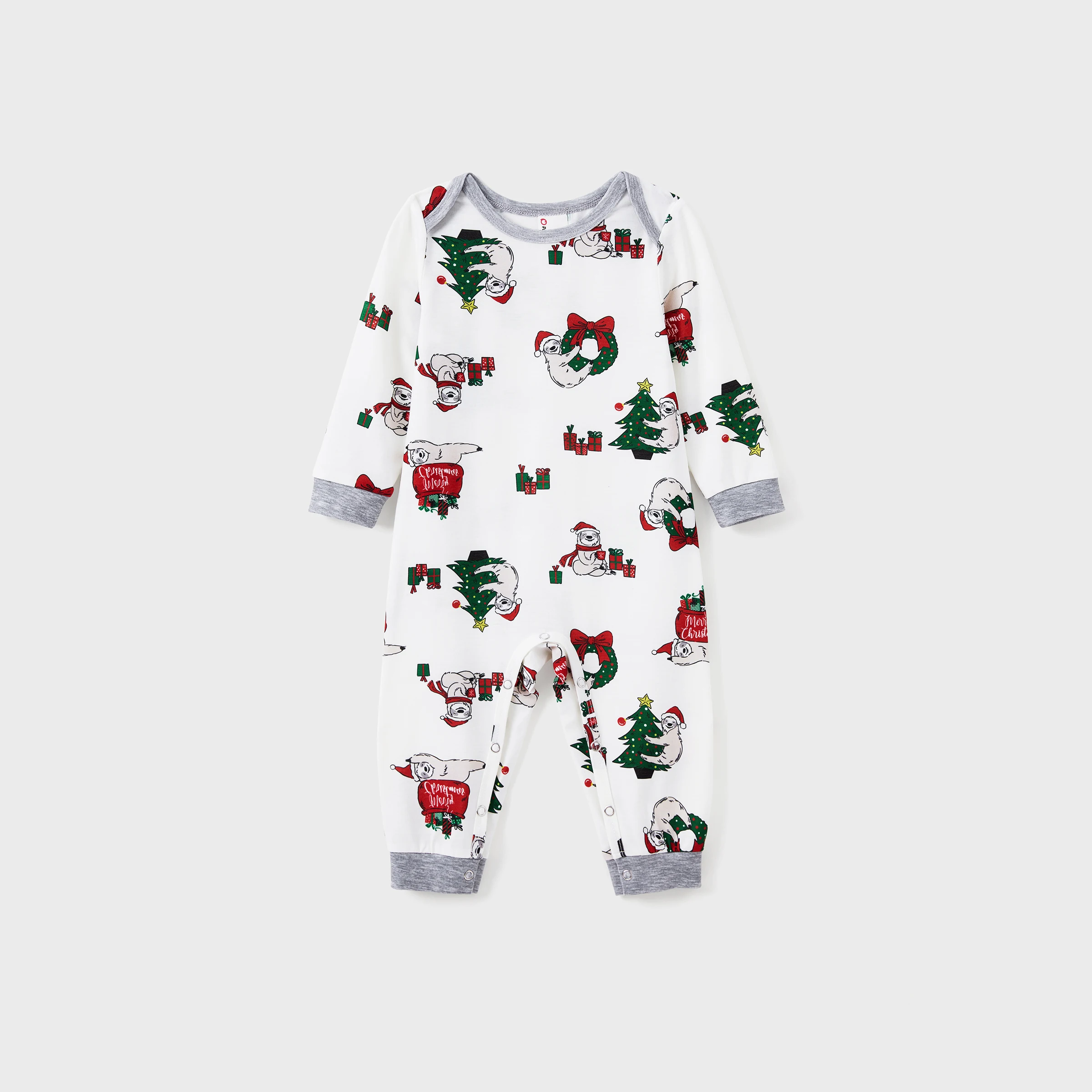 PatPat Christmas Pajamas Family Matching Cutie Sloths Pattern Long Sleeves Sets