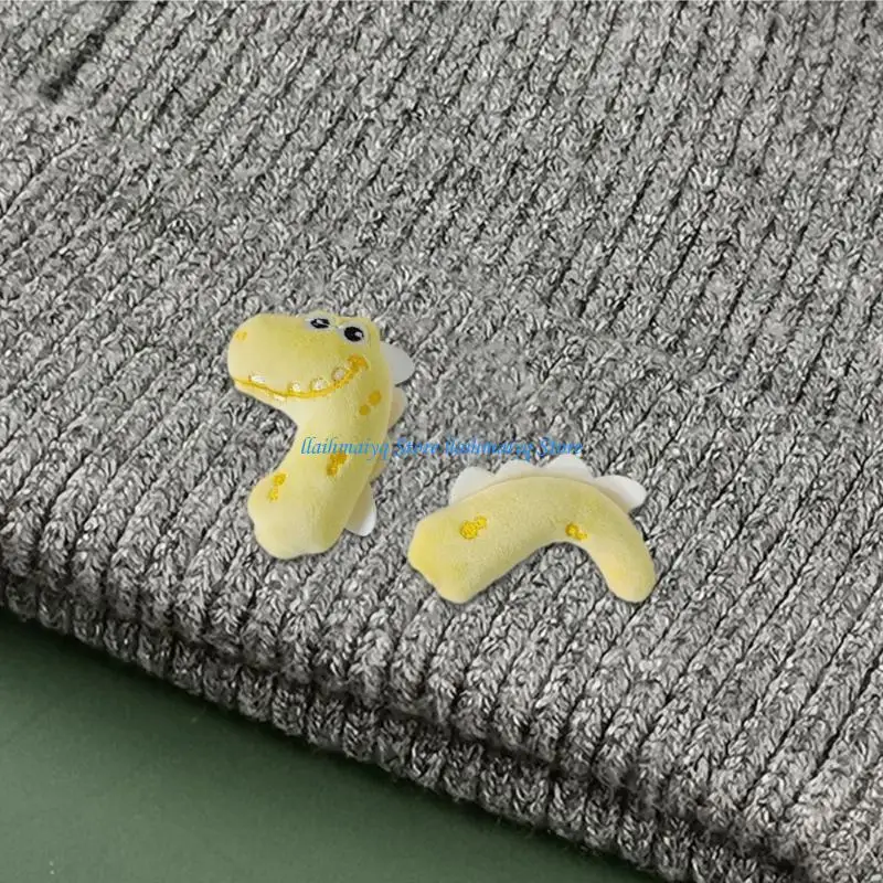 573B 5 مجموعة لتقوم بها بنفسك ديناصور شكل دمية بقع أفخم رئيس/الذيل المفاتيح دبوس الديكورات