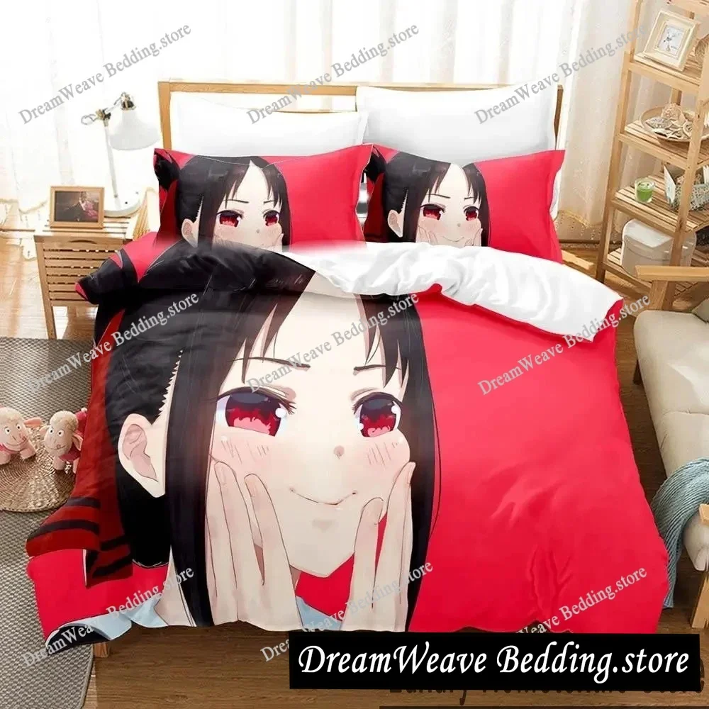 

Anime Kaguya-sama Love Is War Bedding Set Duvet Cover Bed Set Quilt Cover Pillowcase Comforter King Queen Size Boys Adult