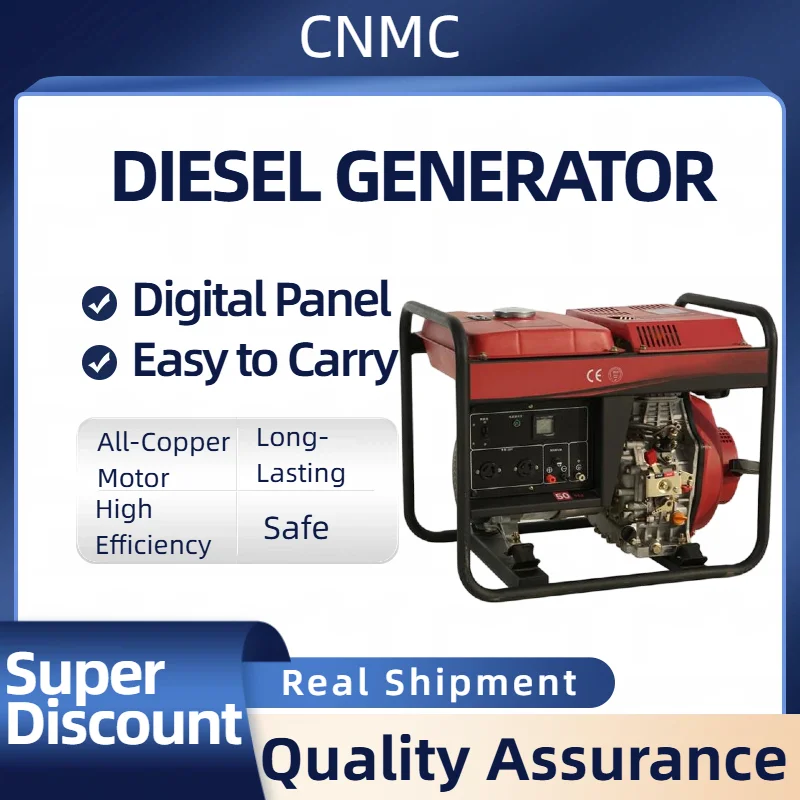 2kw 3kw 5kw 6kw 8kw 10kw Open Frame Portable Diesel Generator diesel power generator with Wheel generators for home electricity