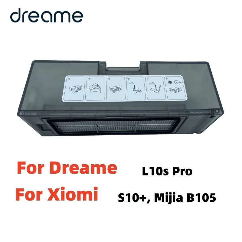 

Original Dust Box with HEPA Filter for Xiomi S10+,Mijia B105, Dreame L10s Pro ,Robot Vacuum Cleaner Accessories