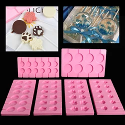 Cute Flower Round Silicone Lollipop Molds Jelly and Candy Molds Cake Mold Variety Shapes Cake Decorating Form Silicone Bakeware