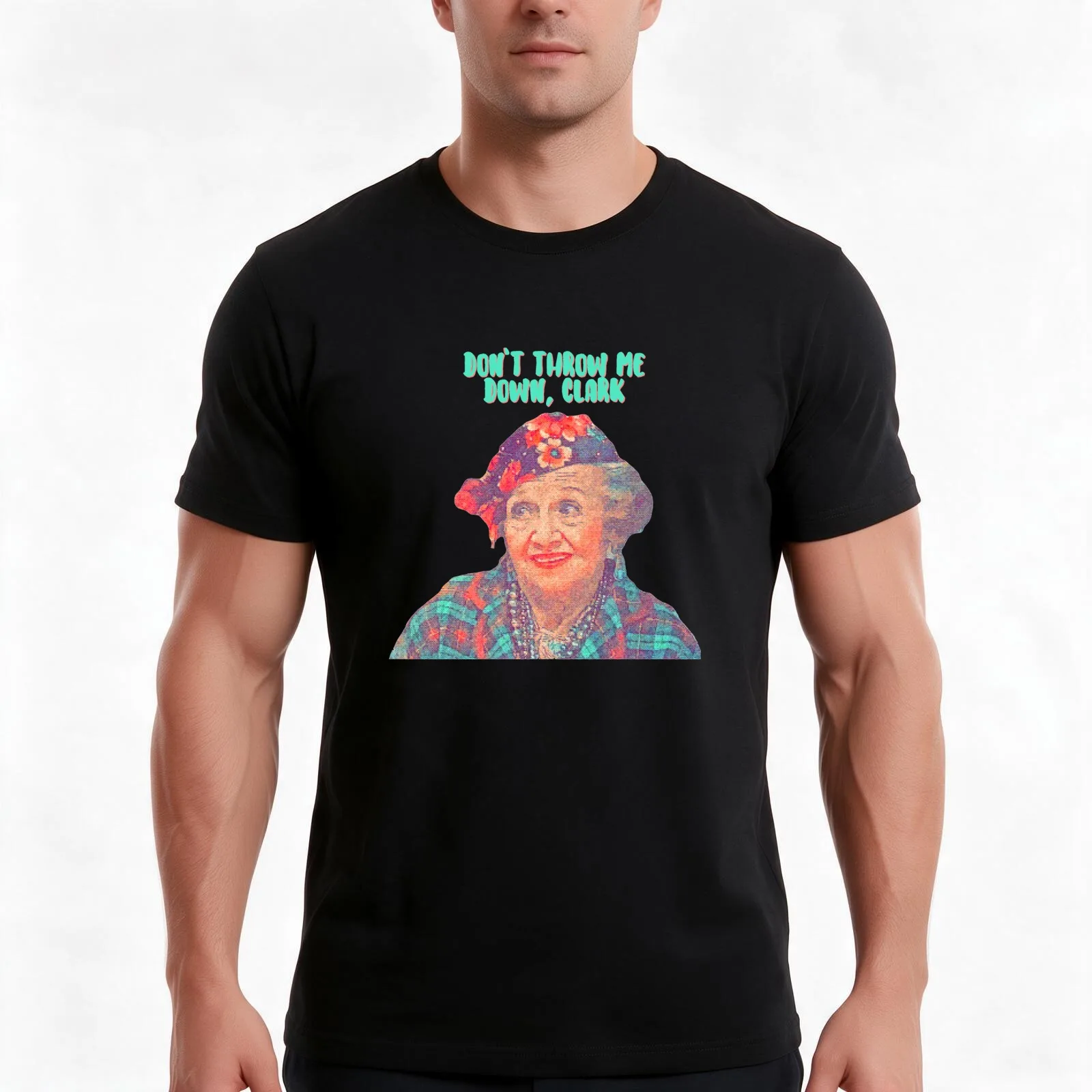 Aunt Bethany - Don’t Throw Me Down Clark - Christmas T-Shirt, Novelty Saying Tshirt, Soft Cotton Crew Neck Everyday Top