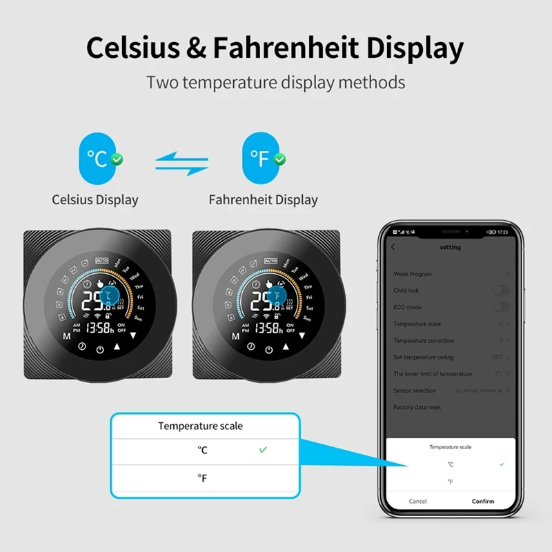 Tuya Wifi Thermostat LCD Digital Touch Temperaturregelung Für Alexa Weiß, Wasser Heizung (Wifi) Einfach Zu Bedienen