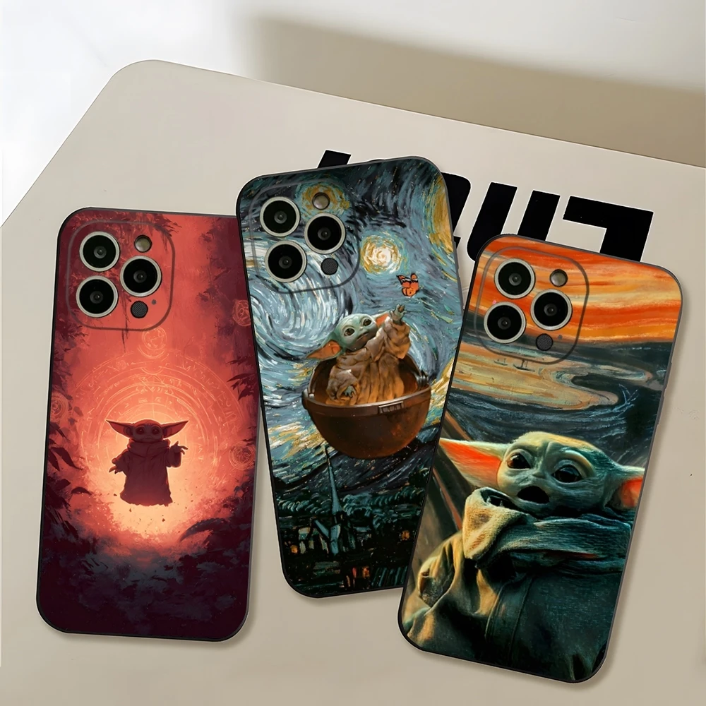 Niedliche Baby Y-Yoda Handyhülle für iPhone 17 Pro Max 15 14 Pro 16 Plus 13 Mini 11 12 Xr X Xs 7 8 Plus Rückseiten-Cover