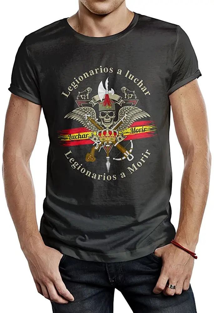 Camiseta informal Legion para hombre, camisa de manga corta de tendencia de moda urbana, ropa cómoda de gran tamaño de secado rápido de verano