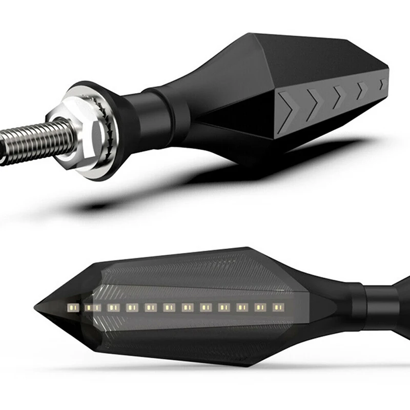 1 قطعة 8 مللي متر دراجة نارية LED بدوره مصباح إشارة متتابعة تتدفق فلاش مؤشرات أضواء العنبر تشغيل ضوء دراجة نارية الذيل ضوء