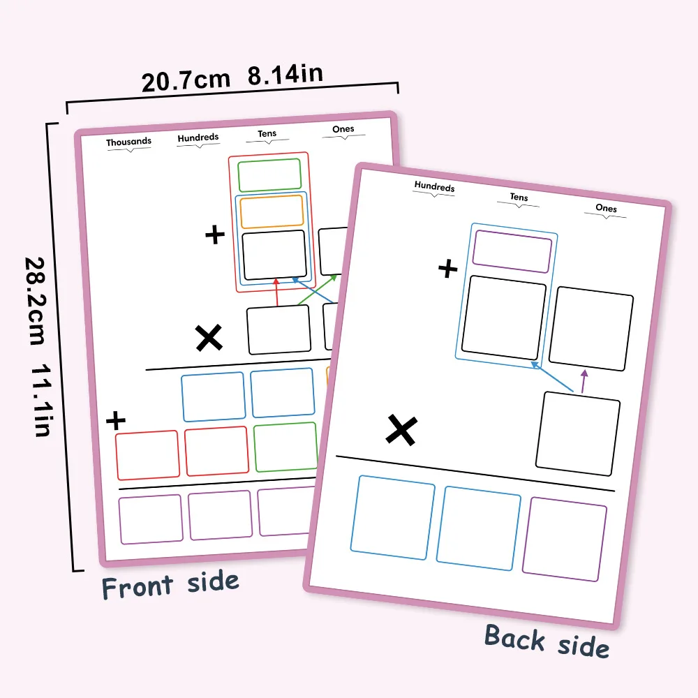 

Демонстрационные столы для умножения, инструменты для обучения вертикальным расчета для учащихся начальной школы, 10 шт.