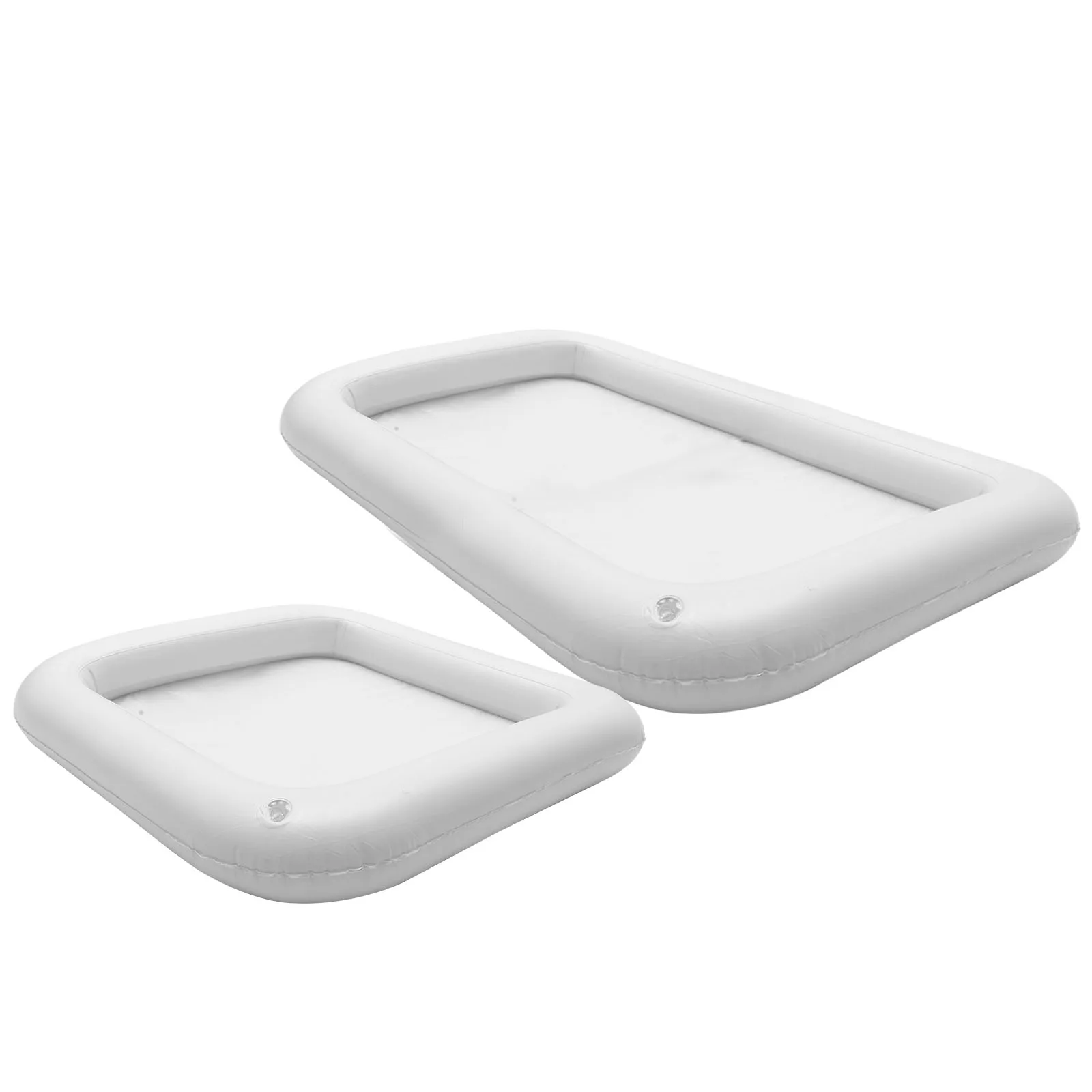 

2Pcs Inflatable Bar Drink Tray Swimming Pool Holder PVC Cooler Inflatable Ice Serving Bars Salad Party Accessories Floating
