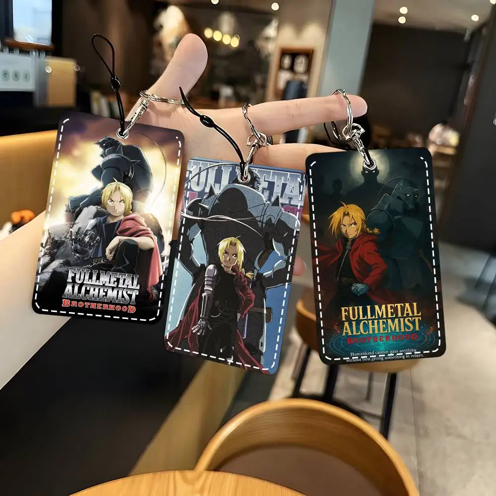 

1 шт. Брелок-картхолдер по мотивам фильма «Стальной алхимик», кожаный чехол для карт, брелок для ключей, кольцо для ключей, держатель для карт